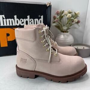Timberland PRO Sawhorse 6" Composite Safety Toe Boots Pink Men 9.5W